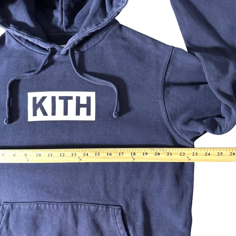 KITH 2016 Navy Original Box Logo Pullover Hoodie Men’s S - Designer Rare Preppy - Picture 14 of 16
